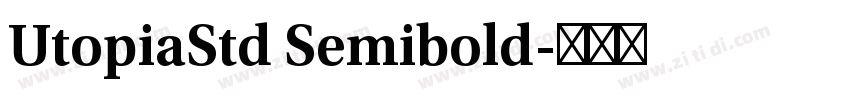 UtopiaStd Semibold字体转换